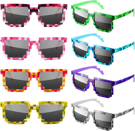 8 Pack Pixel Sunglasses Miner Party Favors Pixel Nepal Ubuy