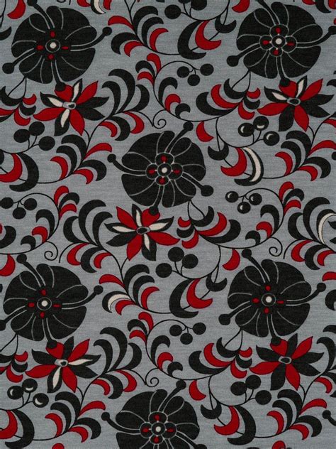 Grey wallpaper fabric wallpaper pattern wallpaper perfect wallpaper chinoiserie wallpaper wall treatments paper background designer wallpaper wall murals. Floral - Grey, Red and Black | Floral, Modern floral ...