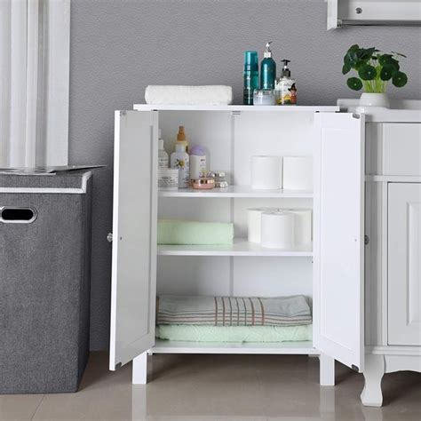 Rustic state white rustic bathroom wood wall shelf with metal rail also multi use can be used in living room or bedroom wall shelf). Bathroom Wood Cabinet Organization Storage Space Saver ...