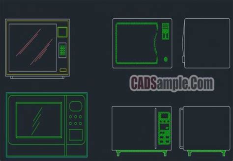 Microwave Oven Cad Block Drawing Cadsamplecom