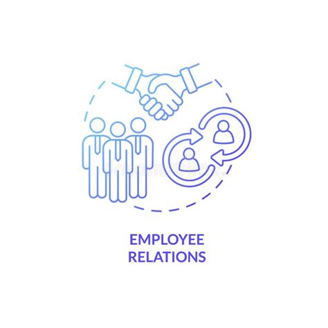 Employee Relations Blue Gradient Concept Icon Stock Vector