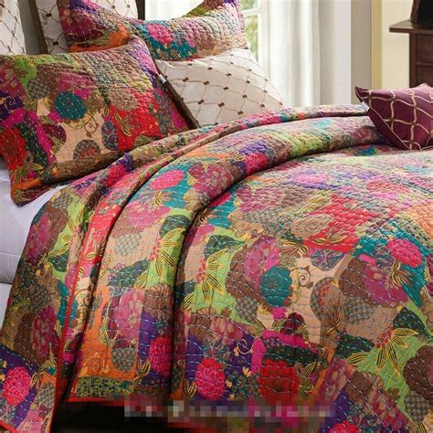 You can use these beautiful quilted full. JEWEL RED 3pc FULL / QUEEN QUILT SET MOROCCAN BOHO FLORAL ...