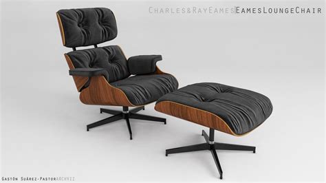 Maxwell 3d Resources Free 3d Model Eames Lounge Chair And Ottoman