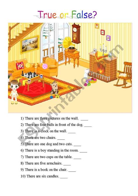 There Isthere Are True Or False Esl Worksheet By Monaroza61