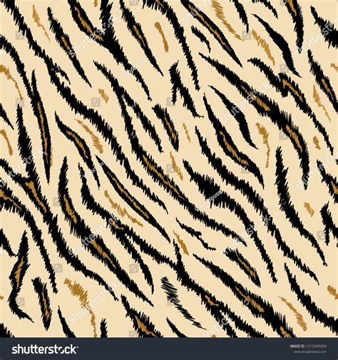 Tiger Texture Seamless Animal Pattern Striped Fabric Background Tiger
