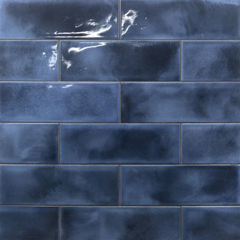 Ivy Hill Tile Piston Camp Blue 4 In X 12 In 7mm Glazed Ceramic Subway