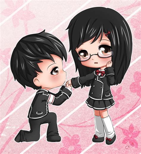 Chibi Couple By Cupkik On Deviantart Love This 1 Soooo Kawaii