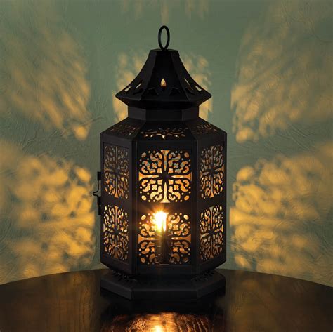 This candle lantern will easily become a feature piece of any room. LARGE MORROCAN STYLE TABLE LAMP LANTERN | eBay