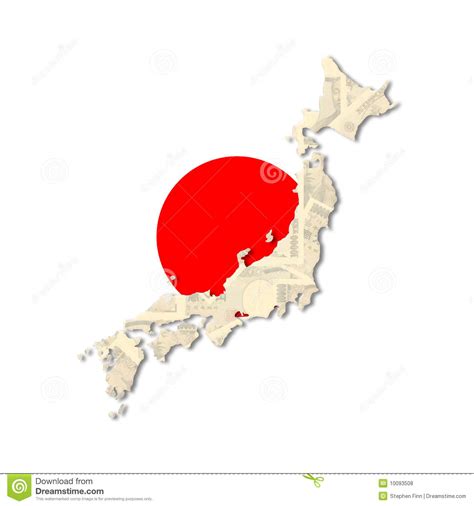 Blue map of japan public domain vectors. Japan Map flag with Yen stock illustration. Illustration of currency - 10093508