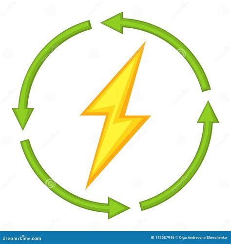 Colorful Cartoon Renewable Energy Stock Vector Illustration Of Power