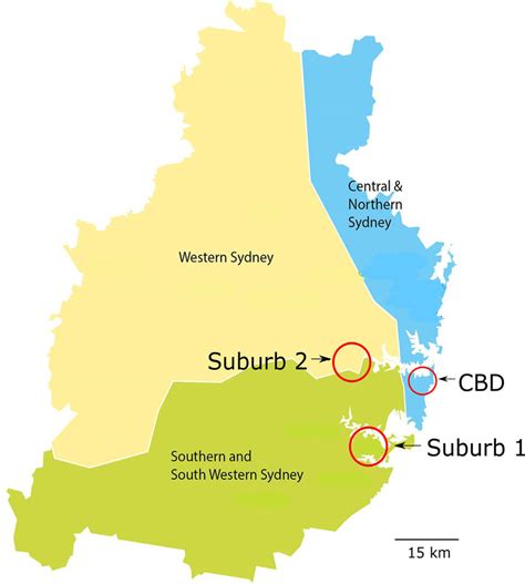 Map Of Metropolitan Sydney Indicating Locations Of The Outbreak During