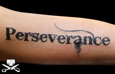 Perseverance is the quality of continuing with something even though it is difficult. perseverance tattoo | hautedraws