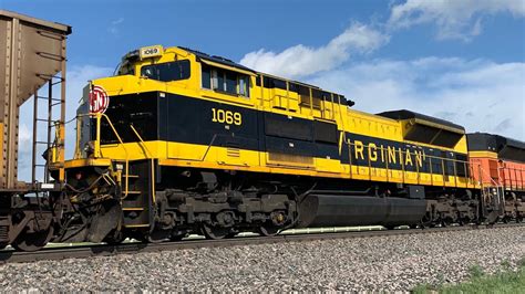Ns 1069 Virginian Heritage Unit On An Empty Coal Train 42519 Youtube