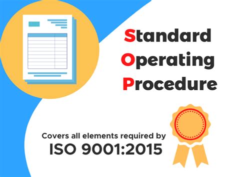 Detailed Standard Operating Procedures Aligned With Iso9001 Standards