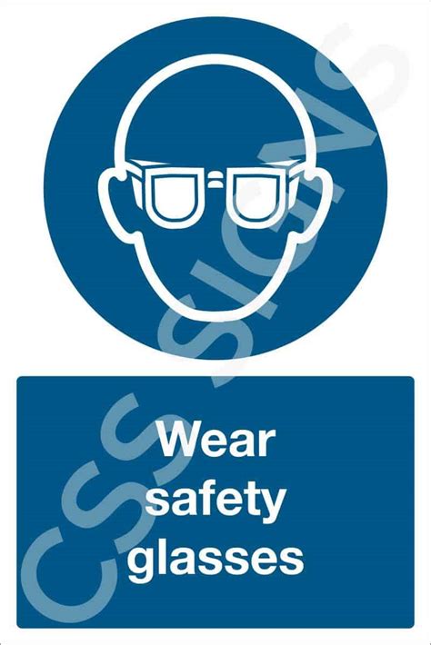 wear safety glasses sign sign shop ireland css signs