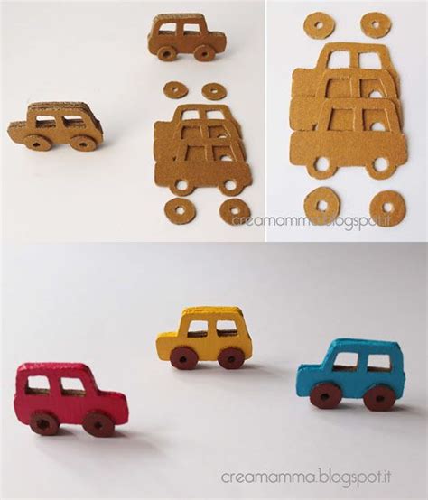 Mommo Design Diy Toys Cardboard Car Cardboard Crafts Paper Crafts