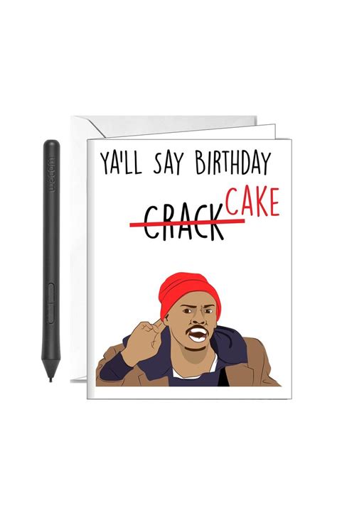 Dave Chappelle Birthday Card Funny Card For Friend Chap Funny