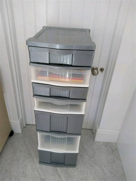 Contico Plastic Storage Unit 7 Drawers Chest Of Drawrrs Very Tall In