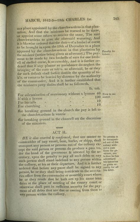 Hening’s Statutes At Large Volume 1 Page 243 Encyclopedia Virginia
