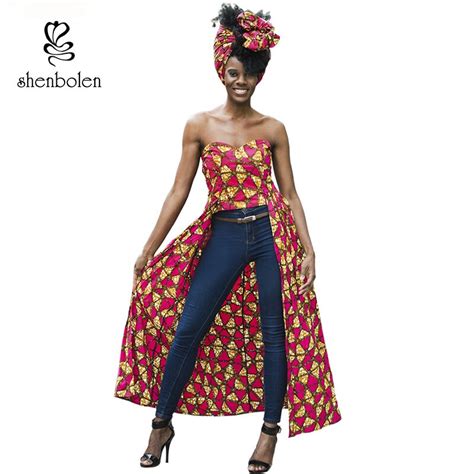 Buy Shenbolen African Dress For Women Clothes Tops Ankara Print Batik