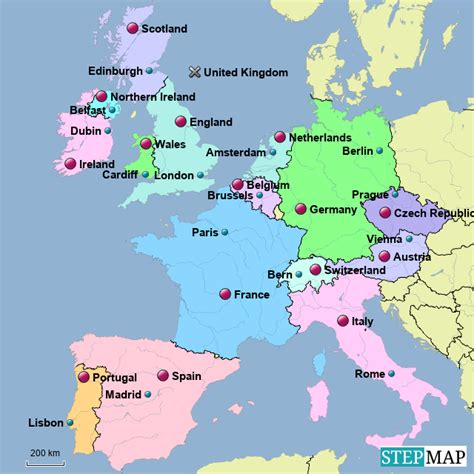 Map Of Europe Islands