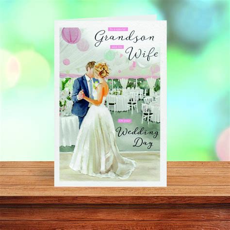 Check spelling or type a new query. Grandson & Wife Wedding Day Card