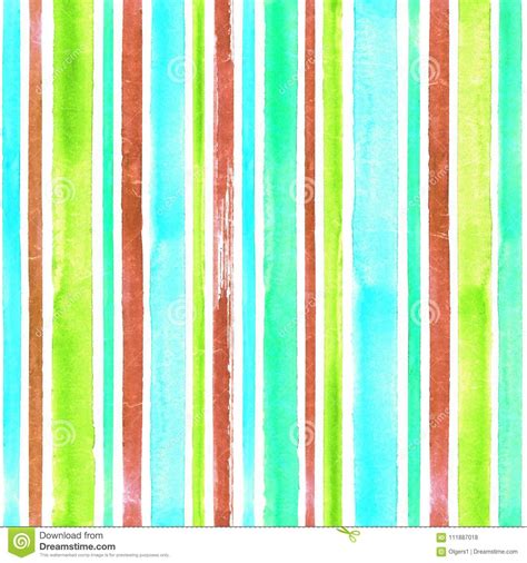 Stripe Watercolor Seamless Pattern Background Stock Illustration