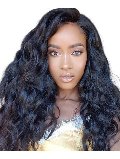360 lace front small water wavy hair synthetic thick wigs