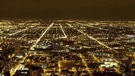 Chicago Night Traffic And City Lights Time Lapse Youtube
