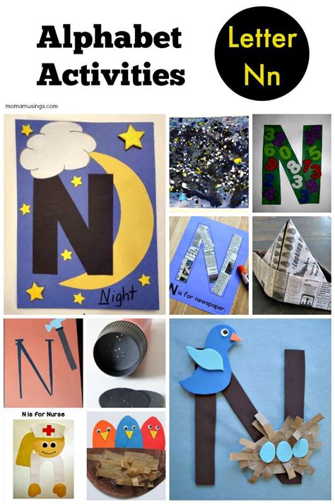Letter N Alphabet Activities  Momamusings  Letter n crafts, Alphabet