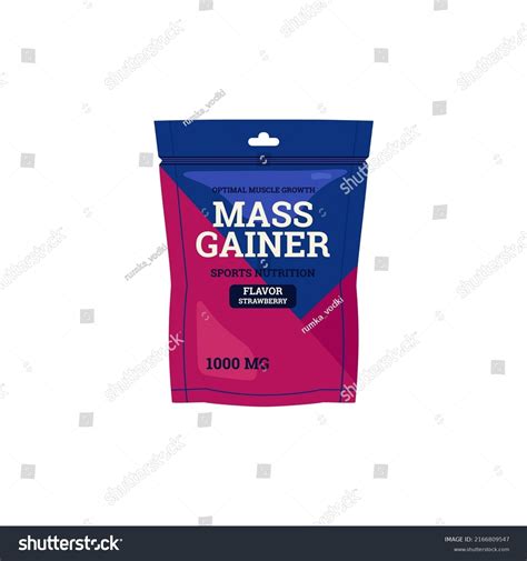 Mass Gainer Supplement Jar Container Package Stock Vector Royalty Free