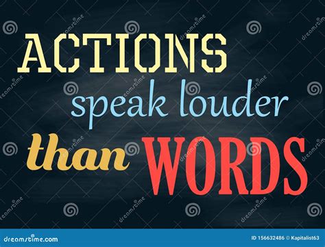 Actions Speak Louder Than Words English Saying Vector Illustration CartoonDealer Com