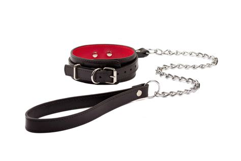 Buy BDSM Leather Bondage Set Collar And Chain Leash Worldwide Shipping