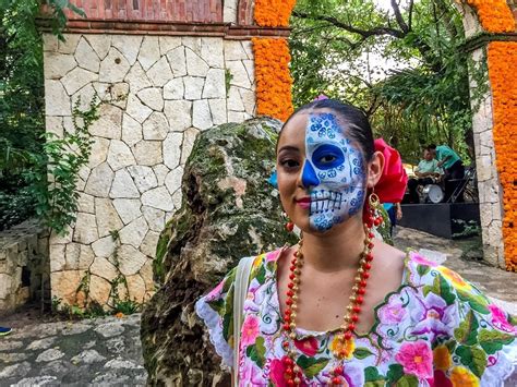 Celebrating Day Of The Dead Festival At Xcaret In Mexico