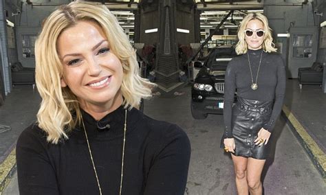 sarah harding wears leather skirt to promote new solo single on this morning daily mail online
