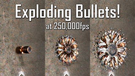 Bullets Exploding At A Quarter Million Frames Per Second Ballistic