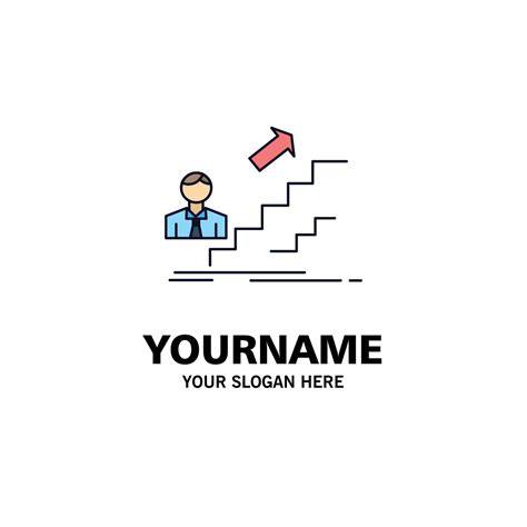 Promotion Success Development Leader Career Flat Color Icon Vector