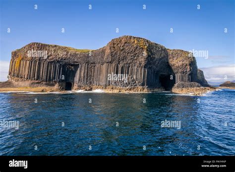 The Island Of Staffa And Fingals Cave Boat Cave On The Left Argyll