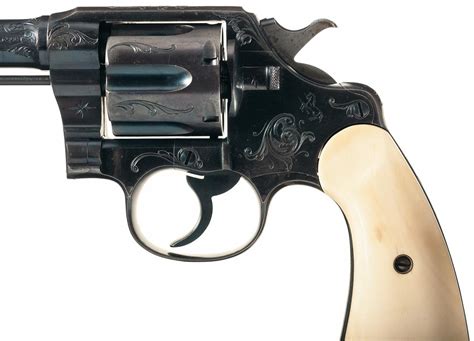 Rare Factory Engraved And Inscribed Colt New Service Double Action