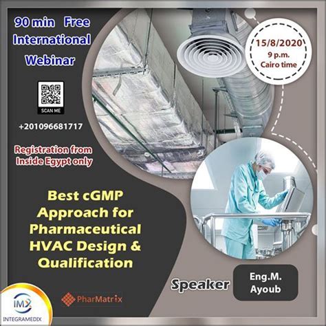 Free Webinar Cgmp App For Pharma Hvac Design And Qualification August