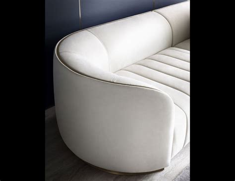 Nella Vetrina Rugiano Pierre Sofa In White Leather Luxury Italian