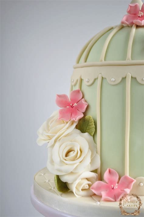 Floral Birdcage Wedding Cake Juniper Cakery Bespoke Cakes In
