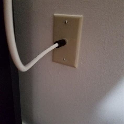 Doing it yourself saves you money. Comcast's internet install - no face plate and hanging ...