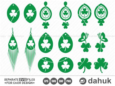 Shamrock Earrings Svg St Patricks Day Graphic By Dahukdesign