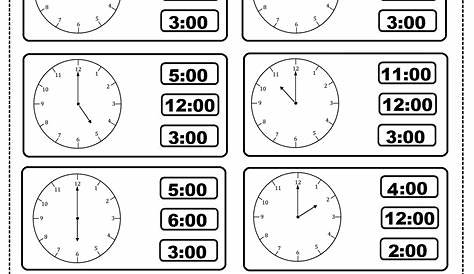 Tell The Time Worksheet | Time worksheets, Kindergarten telling time