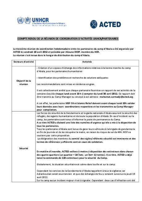 Comptes Rendus Exemple De Compte Rendu De Réunion De Travail Novo Exemplo