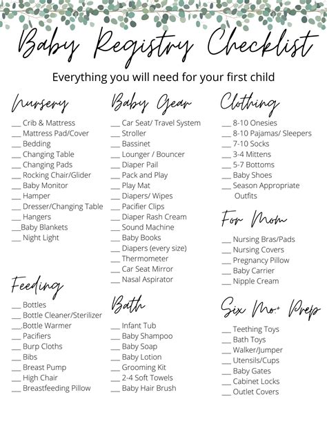 Baby Registry Checklist Everything You Need For Your First Baby