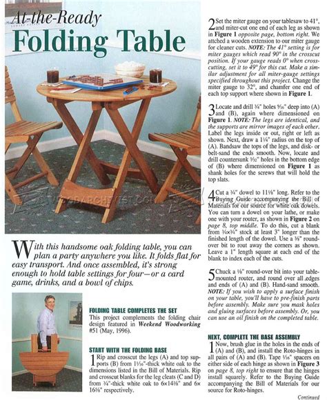 From your sheet of plywood using a table saw or circular saw. #1749 Folding Table Plans • WoodArchivist