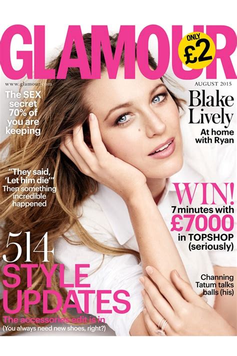 Blake Lively Covers Glamour Magazine Uk August 2015