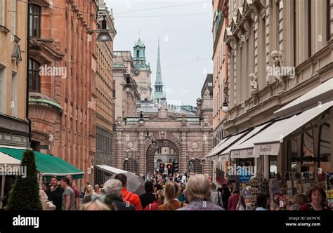 Gamla Stan Historical Buildings Downtown Stockholm Sweden Stock Photo